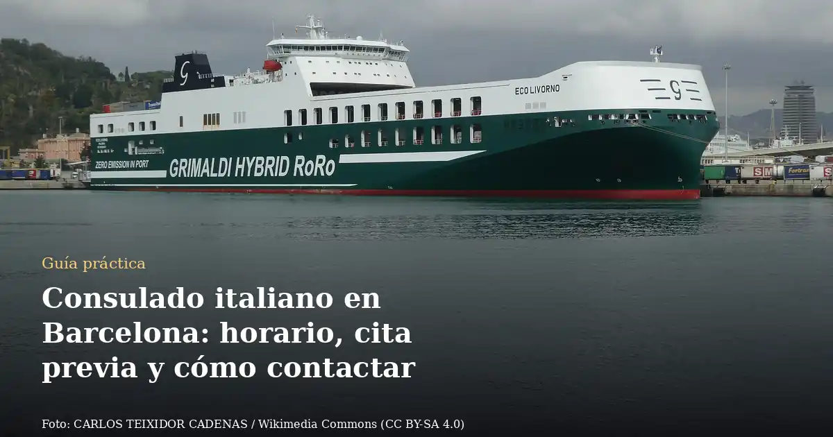 Consulado italiano en Barcelona: horario, cita previa y cómo contactar