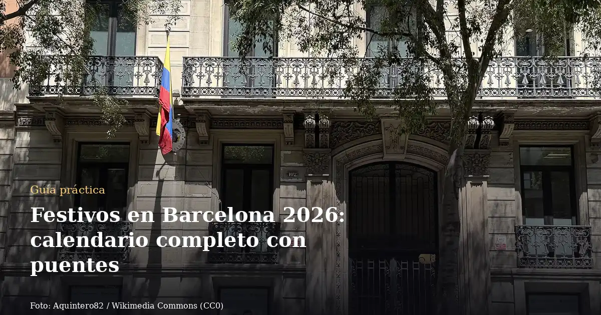 Festivos en Barcelona 2026: calendario completo con puentes