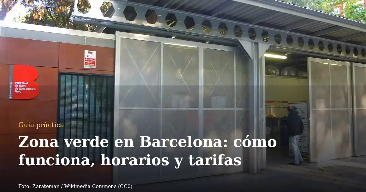 Zona verde en Barcelona: cómo funciona, horarios y tarifas